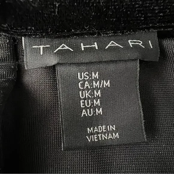 Tahari Luxury Black Velvet Soft One Button Stretch Blazer Size M - Picture 11 of 11